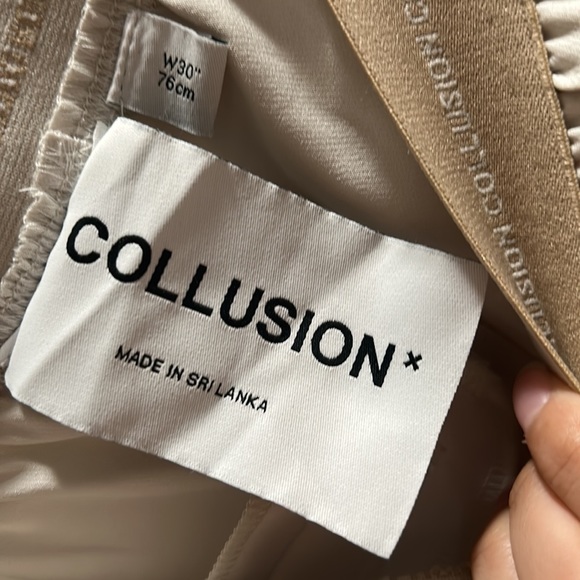 Collusion beige pants W30” 76cm Made in Sri Lanka - Picture 5 of 5